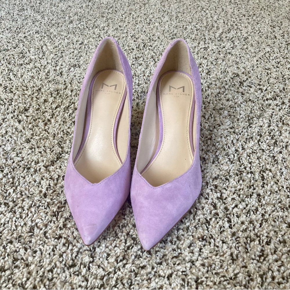 Marc Fisher Purple Suede Pump Heels